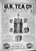 Original Old Antique Print 1892 Advertisement United Kingdom Tea Company 19th