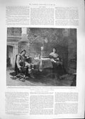Old Antique Print Lehmann 1892 Scene Cromwell Ripley Castle Marston Moor 19th