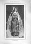 Original Old Antique Print Sinibaldi 1892 Portrait Beautiful Daughter Rajah