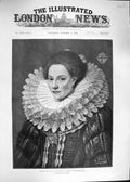 Original Old Antique Print 1892 Portrait Lady Renaissance Costume Barveistein