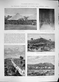 Old Antique Print 1892 Evacuation Uganda Africa King'S Palace Mtesa Grave 19th