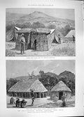 Old Antique Print 1892 Anglo-Portuguese Africa Mendigo Beira Massa Kessi 19th