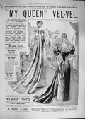 Original Old Antique Print 1892 Advertisement My Queen Diagonal Vel-Vel Binding