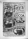 Original Old Antique Print 1892 Advertisement Fry'S Pure Concentrated Cocoa 19th