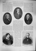 Original Old Antique Print 1892 William Whitehead Pye Warton Southey Wordsworth
