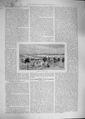 Original Old Antique Print 1892 View Hamburg Cholera Tents Camp Germany 19th