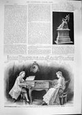 Old Antique Print 1892 Advertisement John Brinsmead Sons Pianos Fawcett 19th