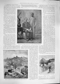 Original Old Antique Print 1892 Walker Missionary Uganda Fort Kampala H 19th