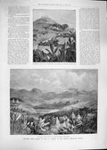 Old Antique Print 1892 Uganda King'S Lake Rubaga Mengo Church Namirembe 19th