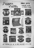 Original Old Antique Print 1892 Advertisement Mappin Webb Cutlery Sheffield 19th