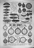 Original Old Antique Print 1892 Advertisement Bennett Watches Diamond Jewellers