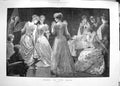Original Old Antique Print 1892 Going To The Ball Ladies Fashion Dresses Davis