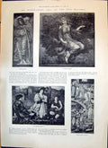 Old Print 1893 Art Gallery Wood Nymph Temperantia Gen Stairs Beguiling M 19th