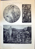 Old 1893 Art Gallery Domini Wheel Fortune Mirror Venus King'S Daughte Victorian