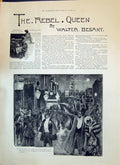 Old 1893 Story Illustration Rebel Queen Walter Besant Scene Strand Lo Victorian