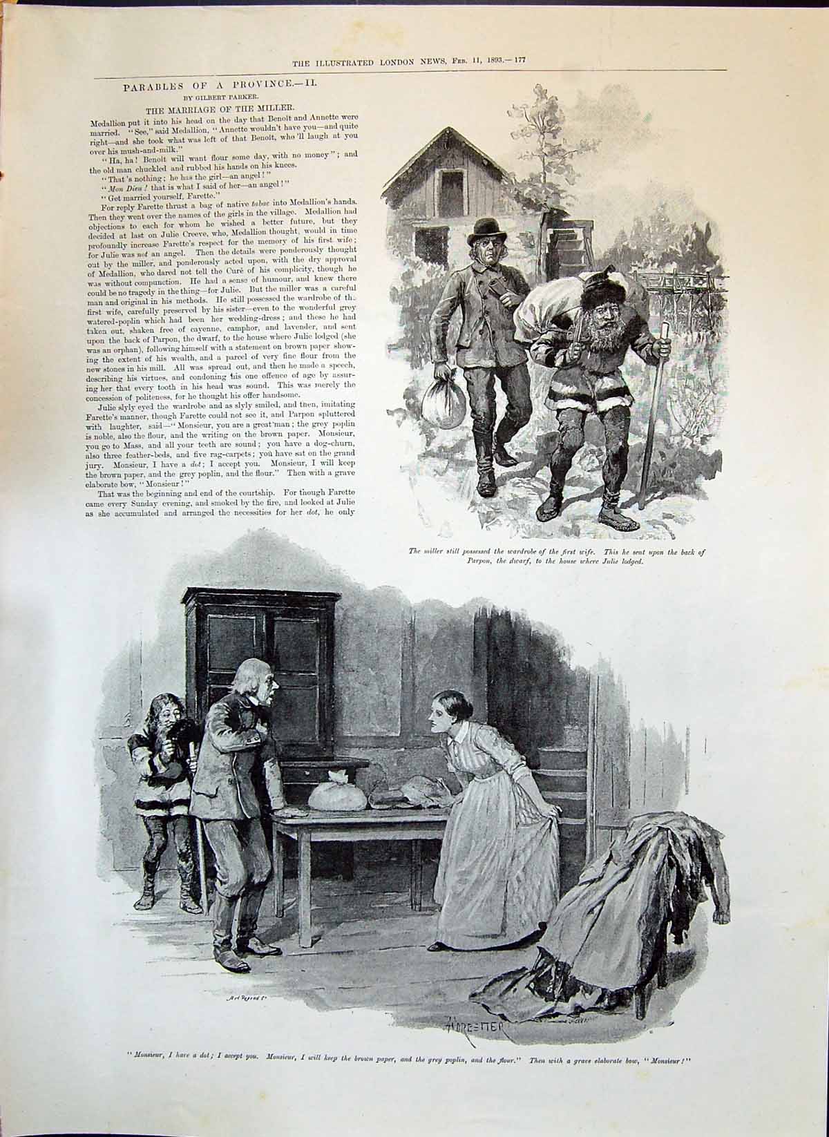 Old 1893 Marriage Miller Family Scene Hymeneal Rice Mourning Clothes Victorian
