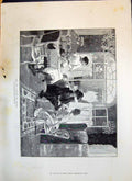 Antique Print 1893 Tea Scandal Ladies Salon Des Champs Elysees Paris France