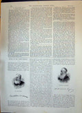 Antique Old Print 1893 Portrait Cardinal Lavigerie Dom Pedro Album Mariani 19th