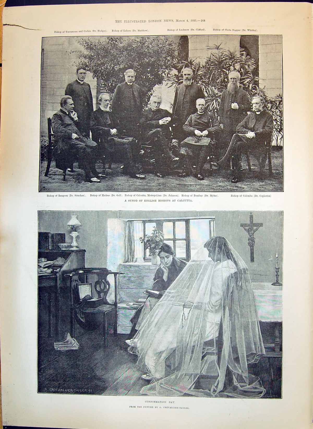 Old 1893 English Bishop Calcutta Rangoon Gell Johnson Mylen Copleston Victorian