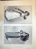 Antique Print 1893 Portrait Beautiful Women Fins De Siecle Fashions Storey 19th