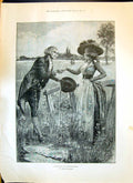 Old 1893 Lady Man Romance Countryside Paine Madame Grevy Edward Henea Victorian