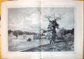 Old Antique Print 1893 Architecture Exterior Donington Hall Lord Gardens 19th