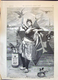 Original Old Antique Print 1893 Advertisement Geraudel'S Pastilles Lady 19th