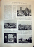 Old 1893 Florence Cathedral Santo Spirito Villa Palmieri Arno Jules F Victorian