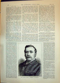 Old Antique Print 1893 Portrait Mr. Beasley Author Stammering Treatment 19th