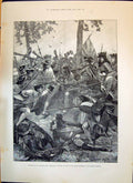 Old Print 1893 British Army Attack Lord Clare Irish Siers Miss Dickens H 19th