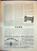Antique Old Print 1893 Fur Store Parisian Diamond Company Christy Bread Knife