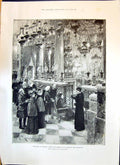 Old 1893 Queen Florence Shrine Church Annunziata King Servia Alexande Victorian