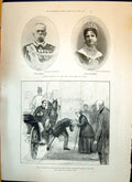 Old 1893 King Humbert Queen Margherita Italy Duke Aosta Submarine Tel Victorian