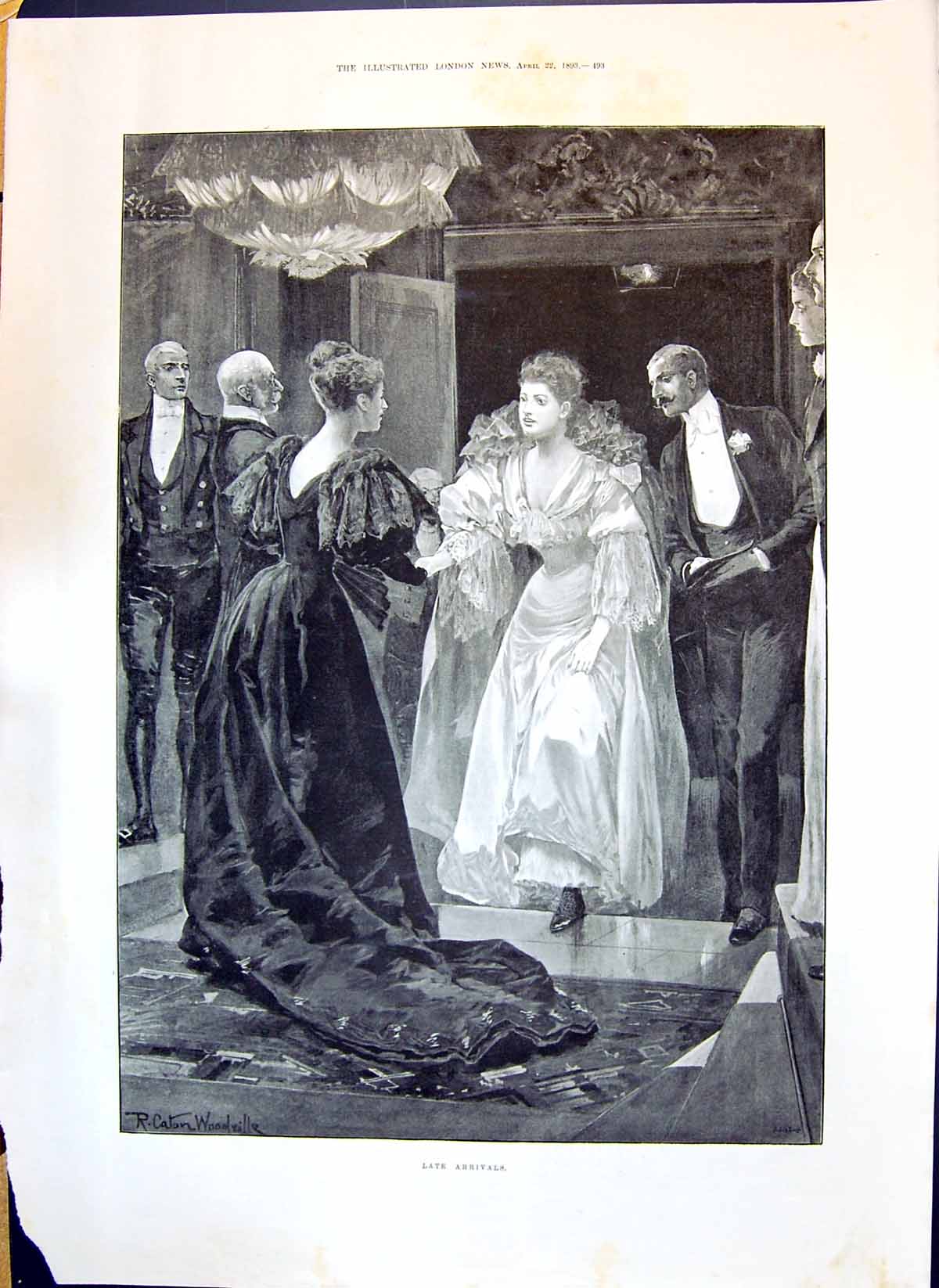 Old 1893 Late Arrivals Dance Woodville Hughenden Manor Library Coning Victorian
