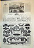 Antique Old Print 1893 View Lucerne Swiss Resort Diamond Merchants Jewellers