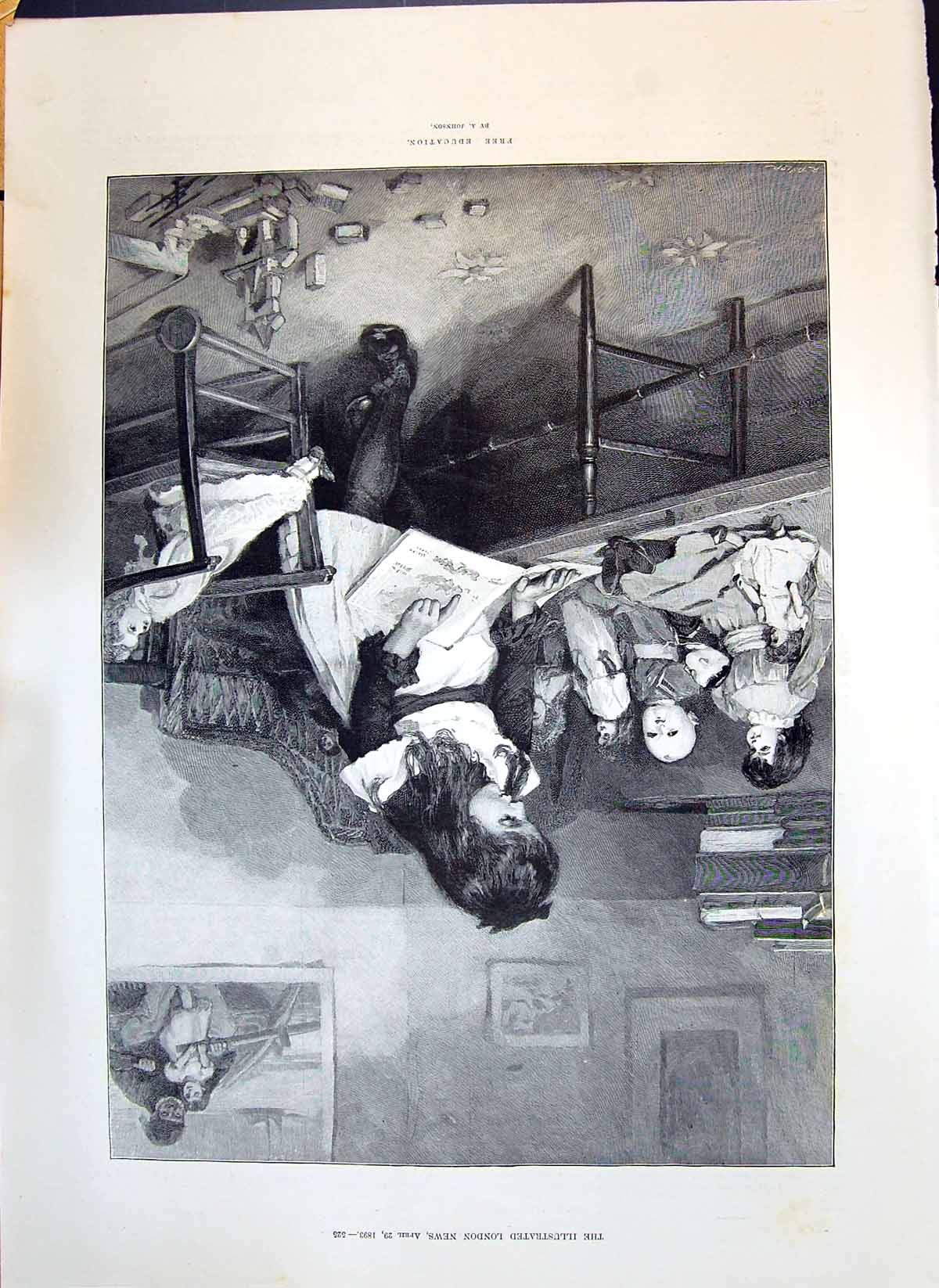 Print 1893 Free Education Young Girl Dolls Toys Electric Light Mormon Temple Sa