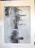 Old 1893 Entrance New York Harbour Hoboken Ships Tower Produce Exchan Victorian