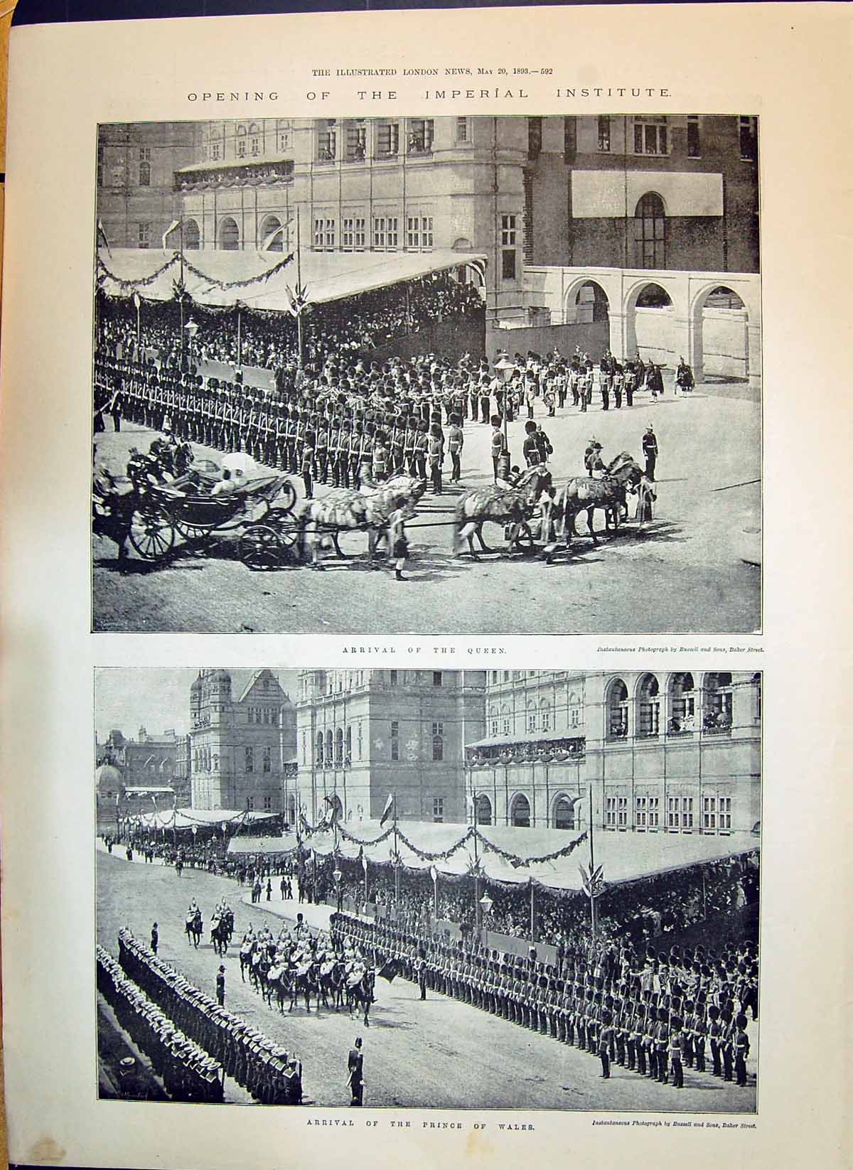 Old 1893 Imperial Institute Queen Prince Wales Earl Aberdeen Governor Victorian