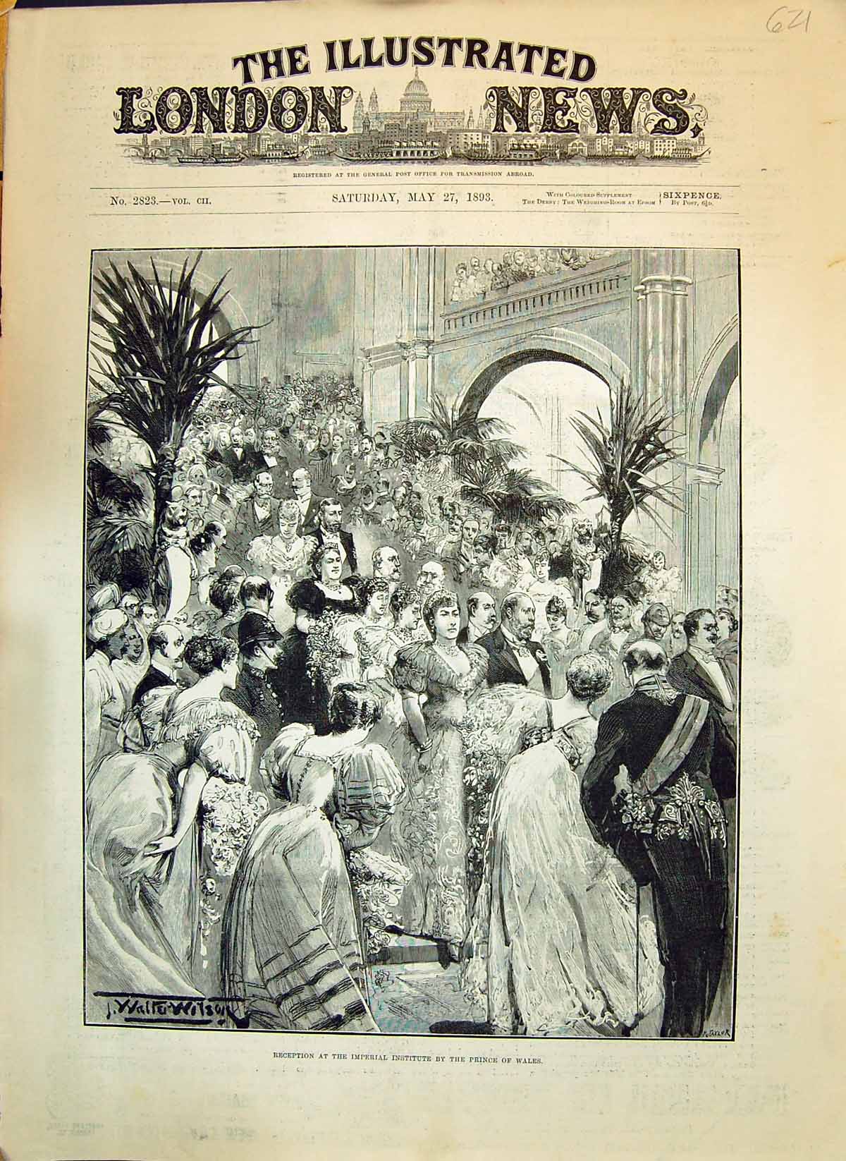 Old 1893 Royal Reception Imperial Institute Prince Wales Wilson Taylo Victorian