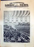 Old 1893 Lord Salisbury Addressing Great Meeting Ulster Hall Belfast Victorian