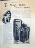 Old 1893 Illustration Story Rebel Queen Walter Besant Nelly Candle La Victorian