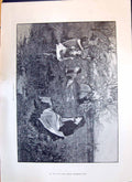Old 1893 Fine Art Maytime Hop-Pickers Ladies Flowers Countryside Scen Victorian