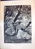 Old 1893 Syrens River Boat Man Music Romance Garrick Hamlet Theatre K Victorian