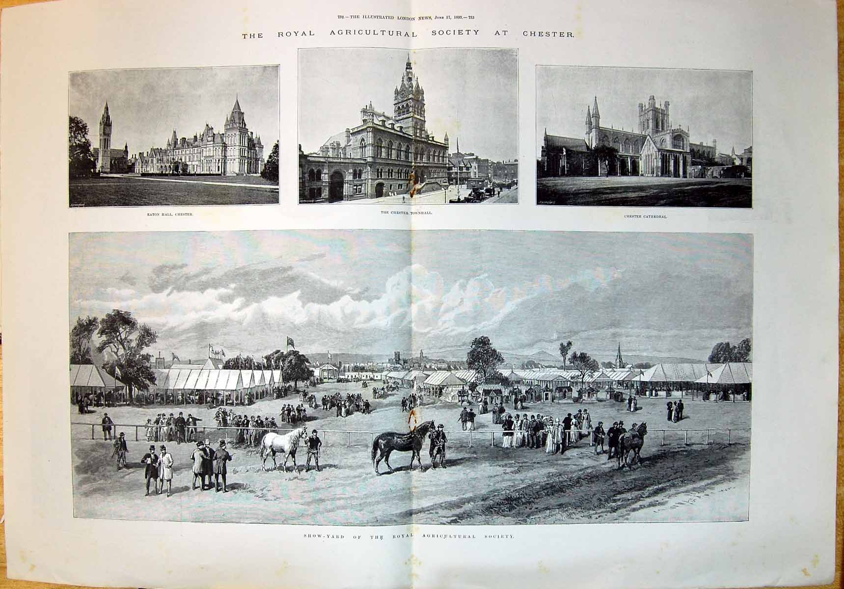 Old 1893 Royal Agricultural Society Chester Townhall Cathedral EatonVictorian