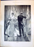 Antique Print 1893 Roman Man Lady Interrupted Woodville Maharajah Bhavnagar