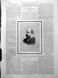 Antique Old Print Portrait Sir George Tryon H.M.S. Vcitoria Camperdown 1893 0