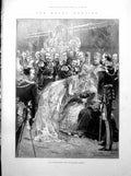 Antique Print After Marriage Ceremony Queen Royal Wedding Procession 1893 0 19th