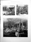Old Print Royal Wedding Procession Buckingham Palace Illuminations 1893 0 19th