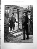 Antique Old Print Interrupted Honeymoon D Knowles Harbour Works Dover 1893 0