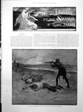 Old A Forestier Illustration Trail Sword Coastal Scene Men Lady 1893 Victorian